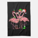 Search for christmas flamingo tea towels Santa