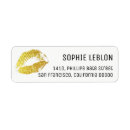 Search for gold lips return address labels Kiss