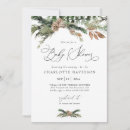 Search for winter greenery baby shower invitations Watercolor