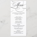 Search for fancy wedding menus Black and white