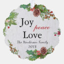 Search for peace love joy ornaments Rustic