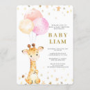 Search for yellow giraffe baby shower invitations Pink