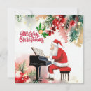 Search for piano christmas cards Santa