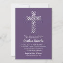 Search for purple cross first communion invitations Modern