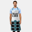 Search for teal and black aprons Typography