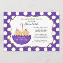 Search for purple umbrella baby shower invitations Polka dots