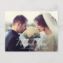 Recherche de wedding thank you photo postcards Script