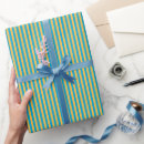 Search for blue stripes gift wrap Yellow