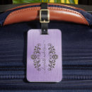 Search for purple luggage tags Brushed metal