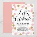 Search for blush engagement party invitations Gold