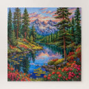 Recherche de montagne puzzles Lac