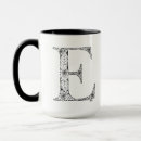 Search for letter e mugs Typography