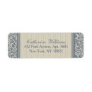 Search for damask return address labels Blue
