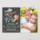 Search for shark or mermaid invitations Under the sea