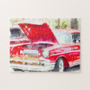 Recherche de voiture rouge puzzles Antique