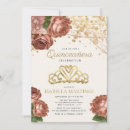 Search for coral quinceanera invitations Vintage