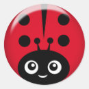 Recherche de coccinelle sur feuille autocollants Nature