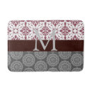 Search for grey and burgundy bath mats Floral