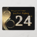 Search for 24th birthday invitations Black