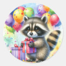 Search for cartoon raccoon stickers Birthday