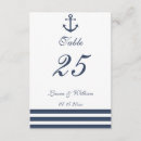 Search for nautical wedding table cards Number