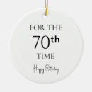 Search for 70th birthday ornaments 70 years old
