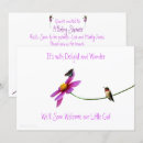 Search for hummingbird baby shower invitations Pink