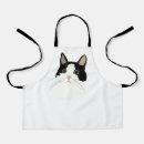 Recherche de chat blanc noir tabliers Mignon