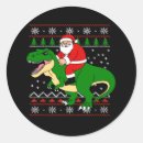 Search for christmas dinosaur stickers Santa