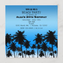 Search for black blue man birthday invitations Simple
