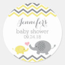 Search for yellow elephant baby shower stickers Girl