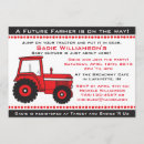 Search for red tractor baby shower invitations Farm
