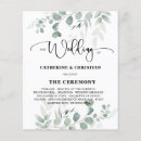 Search for greenery wedding programs Budget