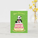 Search for cute panda birthday cards Green