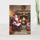 Recherche de old vintage christmas cards Santa claus