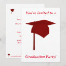 Search for red tassel graduation invitations Simple