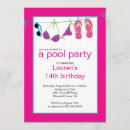 Search for teen pool party invitations Tween