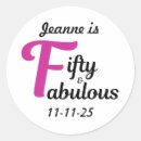 Search for 50 and fabulous stickers Pink and black
