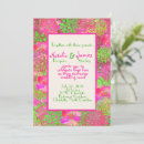 Search for hot pink and green wedding invitations Watercolor