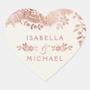 Search for gold heart wedding stickers Lace