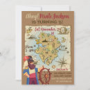 Recherche de trésor invitations Bateau