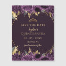 Search for quinceanera save the date magnets Purple