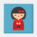 Recherche de poupée japonaise magnets Kawaii