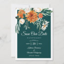 Search for teal orange save the dates Boho