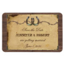 Search for horseshoe save the dates Barn wood
