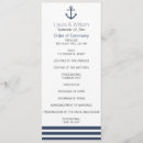 Search for nautical wedding programs Anchor