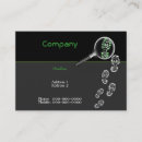 Search for magnifying glass business cards Detective