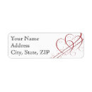 Search for two hearts return address labels Anniversary