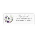 Search for purple monogram return address labels Lavender