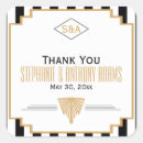 Search for black white yellow wedding stickers Thank you